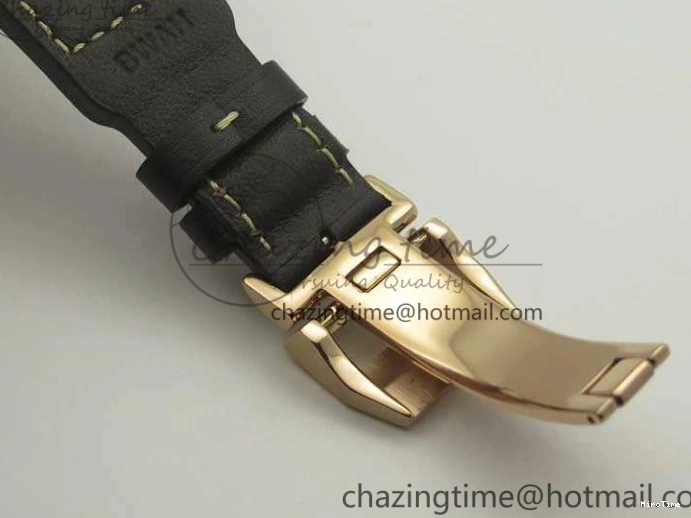 MIROTIME 0823 Big Pilot IW510301 Satin-Polished RG YLF Best Edition Black Dial On Leather Strap A Flexible 7222